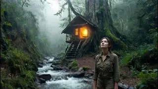 Giant Hollow Tree Turned Into a Hidden Cabin | ASMR Concept Build