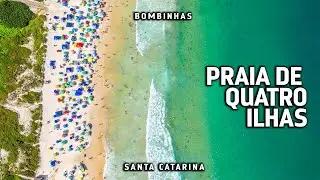 Explorando a Beleza Natural: Praia de 4 Ilhas em Bombinhas em Santa Catarina - Imagens Janeiro 2024