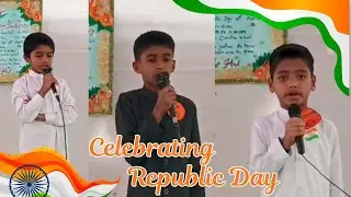 Rainbow Creative Students giving speech in English, Hindi Poem & Telugu Poem