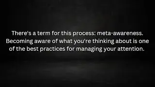 The Term Meta-Awareness. #learning #facts #hyperfocus