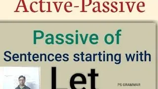 Passive voice of sentences starting from 'Let' ( Imperative sentence )
