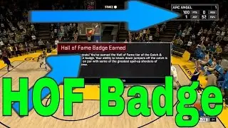 NBA 2k17 My Career 100 point HOF Badge !