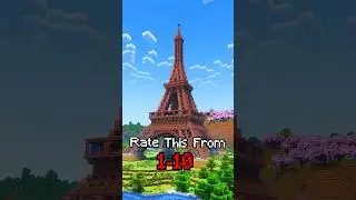 Build Eiffel Tower in Minecraft 🥐 #minecraft #paris #minecraftbuilding