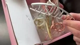 Haarklammern, gro&szlig;e Haarklammer, Haifisch Haarspange, Haarspange aus mattem Metall