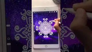 Galaxy Mandala Art 💜💜 #shorts #youtubeshorts #trending #mandalalover