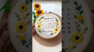 Calendar hoop #love #embroidery #diy #embroideryforbeginners #youtubeshorts #shortsvideo #creator