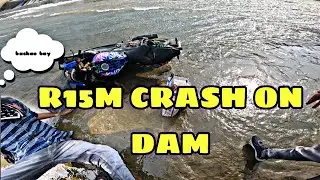 R15M CRASH ON DAM SILKROAD RIDER ll PUBG MYLTA POWER IN BOKARO ll #crash #dam #accidentnews #stunt