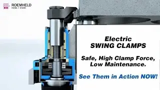 Roemheld's Electric Swing Clamps Offer Safe, High Clamping Force