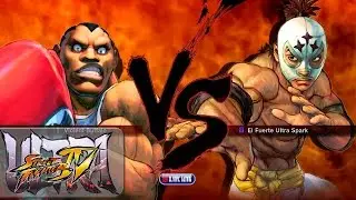 USF4: Level 99 Lil B (Balrog) Vs Gamegalaxynoir (El Fuerte) XBL HD