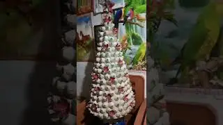Christmas tree made of recycle eggtray #shorts #satisfying #christmas #eggtray #recycle