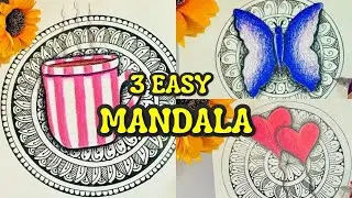3 Easy Mandala Designs for Beginners | Relaxing Mandala Art Compilation 🎨✨ | SwaminiVlogs