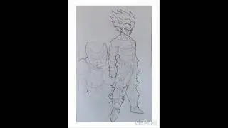 How to draw Goku |Goku vs freezer step by step  tutorial #anime#drawing #goku #fypシ #dbz #banku 