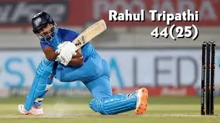 Rahul Tripathi's 44(25) runs against New Zealand on 1 Feb 2023.