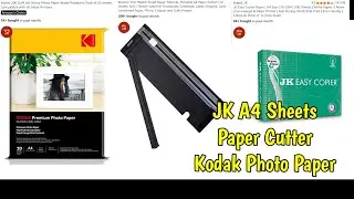 JK A4 Paper and Paper Cutter and Kodak Photo Paper
