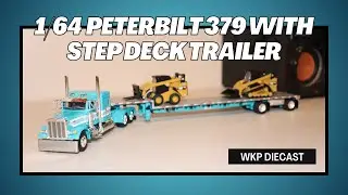 1/64 DCP Peterbilt 379 with Step Deck Trailer