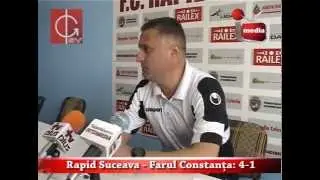 Rapid Suceava -Farul Constanta: 4-1 (goluri Semeghin si Cerlinca, declaratii Pana si Tudoreanu)