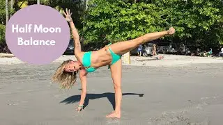 Tutorial for half moon balance {ardha chandrasana} balancing posture 