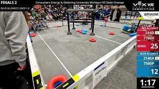 Michigan Regionals : Gold - Final #1-2 - 244D & 7760X vs 2140A & 7580P - Auton + Driver