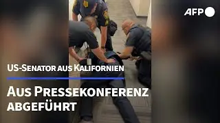 Kalifornischer Senator aus Pressekonferenz von US-Heimatschutzministerin geworfen | AFP