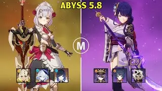 C6 Noelle Double Hydro & C2 Raiden Overload - Spiral Abyss 5.8 Floor 12 9 stars Genshin Impact