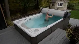 Upgrade to the RollAway &ndash; The Best Swim Spa Cover for Convenience & Style.  Only at My Spa Store!