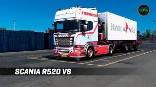 SCANIA R520 V8 - ОБЗОР МОДА ДЛЯ #ETS2 1.46