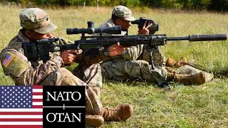 U.S. Army, NATO. Snipers during military exercises in Germany.