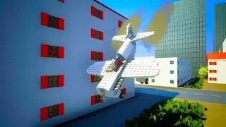 Lego Airplane Falls Crashes #6 | Brick Rigs
