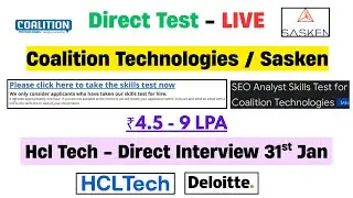 Mass Hiring Freshers | Sasken, Deloitte | Off campus drives | Jobs | B.tech Msc MCA 2024-26