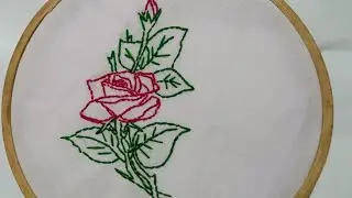 Hand embroidery back stitch design