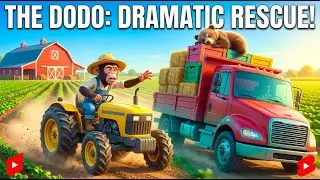 Sleepy Baby Bear on Truck 🚚💤 Brave Monkey Farmer Saves Him