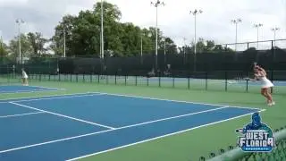 4/19 UWF Women's Tennis Highlights vs. Shorter (GSC Championship)