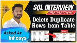 Infosys SQL Interview Question✅[ Remove Duplicate Records From Table📑In SQL ]