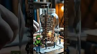 Tiny Workers Build a Skyscraper Inside a Jar! 🏗️✨
