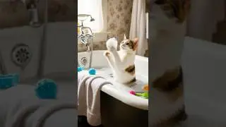 Even cats know the importance of washing! #theneurodoctor #cute #hygiene #funny #shorts