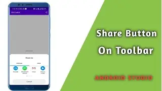 Share button on Toolbar in android studio || Share Button || SR CodeX