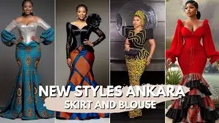 NEW STYLES ANKARA SKIRT AND BLOUSE  987K