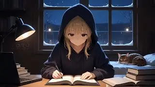 Snowy Study Night | Cold Winter Lofi Hiphop for Quiet Focus &ndash; Yoru Relax Caf&eacute;