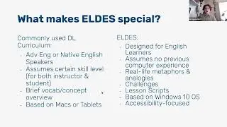 English Learners Digital Essential Skills (ELDES) Curriculum: An Update!