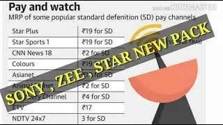 Zee Network || Sony network || Star India || new pack || TRAI NEW RULES