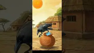 The Thirsty Crow Story  | Moral Story for Kids | Bedtime Stories  #ai #shorts #cartoon #storytime