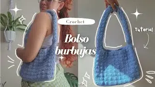 BOLSO tejido a CROCHET super FÁCIL |TUTORIAL paso a paso bolso con punto burbuja o POPCORN