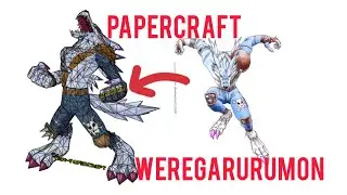 Como hacer a... Weregarurumon papercraft digimon(DIGIMON DE PAPEL)