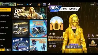 Golden Criminal Bundle Ring Event l Free Fire New Event l Golden Criminal Bundle Kitna Time Lagega