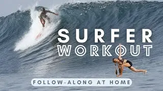 10 MIN WEIGHTED SURF WORKOUT | full body surf home training | with water bottles