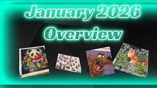 Overview of January 2026 going over all my finished diamond paintings for the month