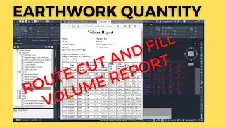Earthwork Quantity || how to generate cut and fill report of road design ||