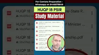 CUET PG 2026 | MA Political Science | HUQP 18 Study Material #cuetpg #cuetpg2026 #cuetpgpreparation