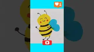 easy honey bee drawing#shorts#youtubeshorts #drawing #satifingart #art #animation #diydrawing