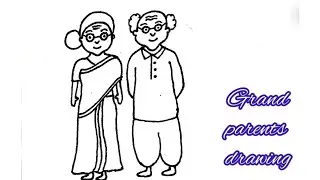 Simple drawing of grandparents day